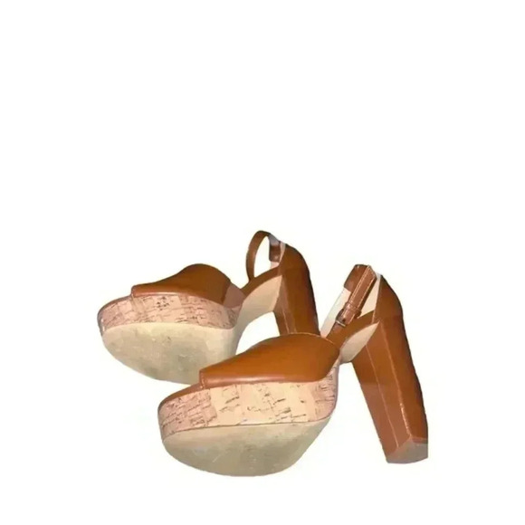 Nicole Miller Leather Platform Block Heel - Picture 9 of 15